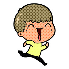 cartoon happy man