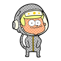 happy astronaut cartoon