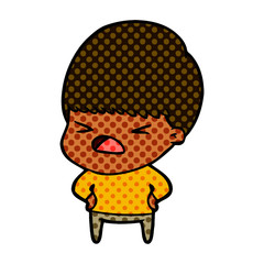 cartoon stressed man