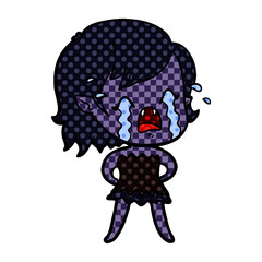 cartoon crying vampire girl