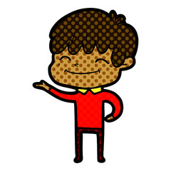 cartoon happy boy