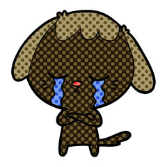 cartoon crying dog