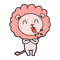 happy cartoon lion