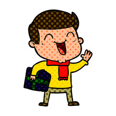 Fototapeta premium cartoon happy man