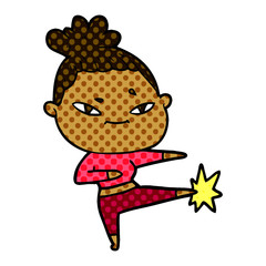 cartoon woman