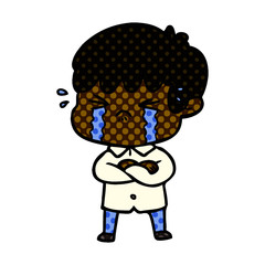 crying boy cartoon