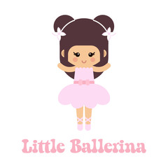 cartoon little cute ballerina