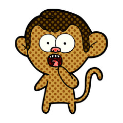 cartoon shocked monkey