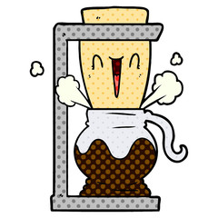 cartoon filter coffee machine
