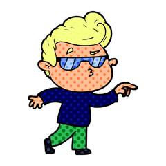 cartoon cool guy