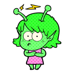 cartoon alien girl