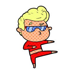 cartoon cool guy