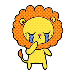 crying cartoon lion