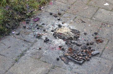 Used fireworks on te street