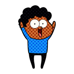 cartoon happy man