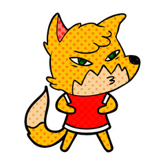 clever cartoon fox
