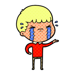 cartoon man crying