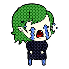 cartoon crying vampire girl