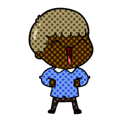 cartoon happy man