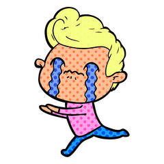 cartoon man crying