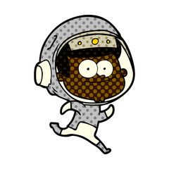 happy astronaut cartoon