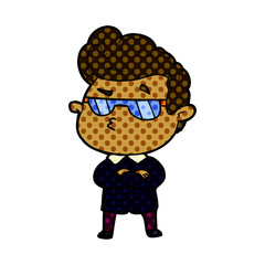 cartoon cool guy