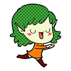 cartoon elf girl