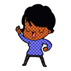 Fototapeta premium cartoon woman talking