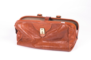 brown travel bag