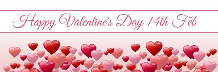 Valentines day design with hearts