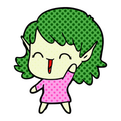 cartoon elf girl