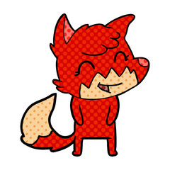 happy cartoon fox