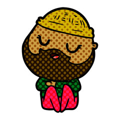cartoon man with beard