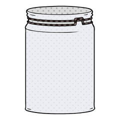 cartoon empty glass jar