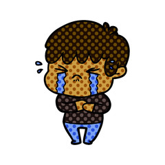 cartoon boy crying