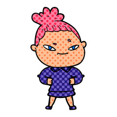 cartoon woman