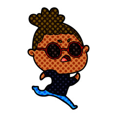 cartoon annoyed woman