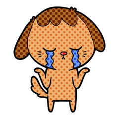 cartoon crying dog