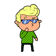 cartoon cool guy
