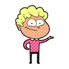 cartoon happy man
