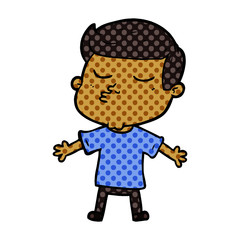 cartoon model guy pouting