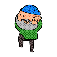 cartoon bearded man