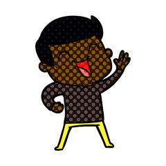 Obraz premium cartoon man laughing