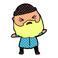 cartoon man with beard