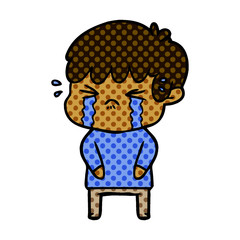 cartoon boy crying