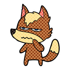 cartoon annoyed wolf