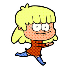 cartoon smiling woman