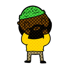 cartoon bearded man