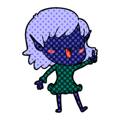 Fototapeta premium cartoon elf girl