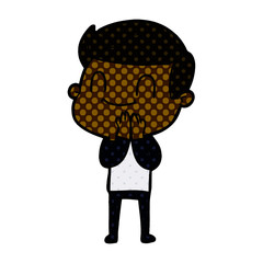 cartoon friendly man